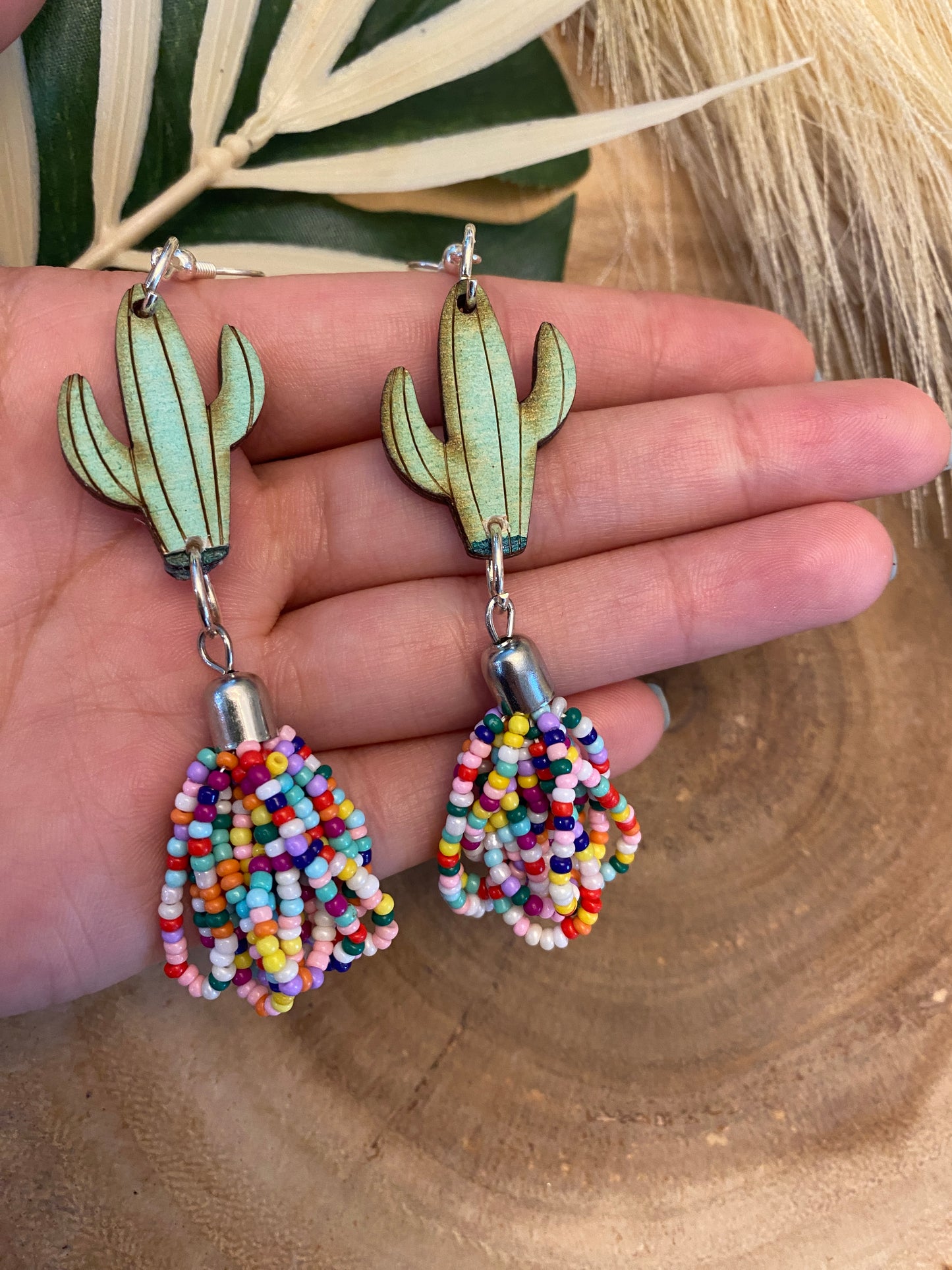 Go hug a cactus earrings