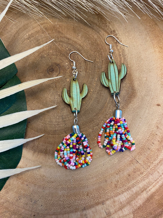 Go hug a cactus earrings