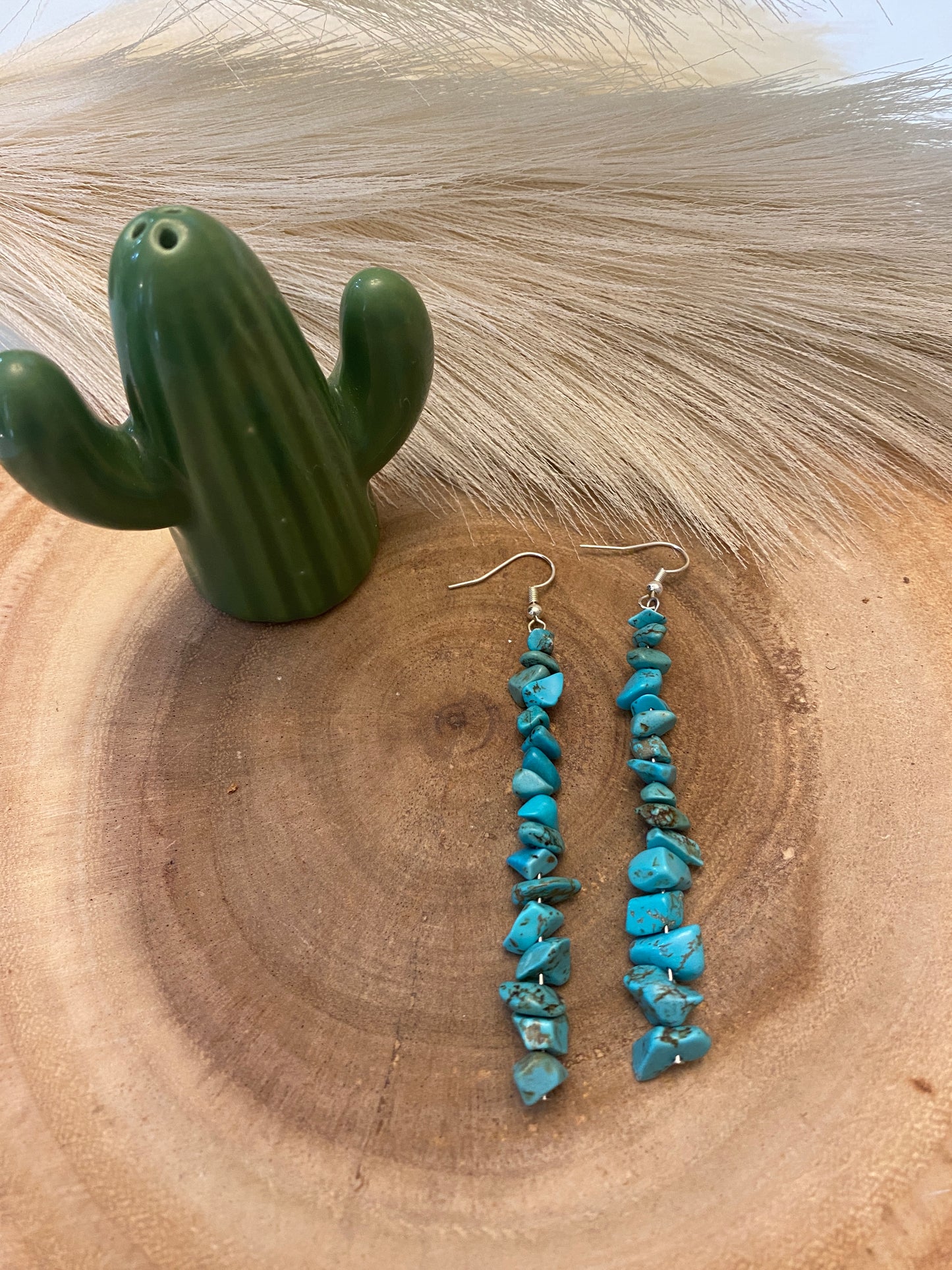 Long turquoise dangles