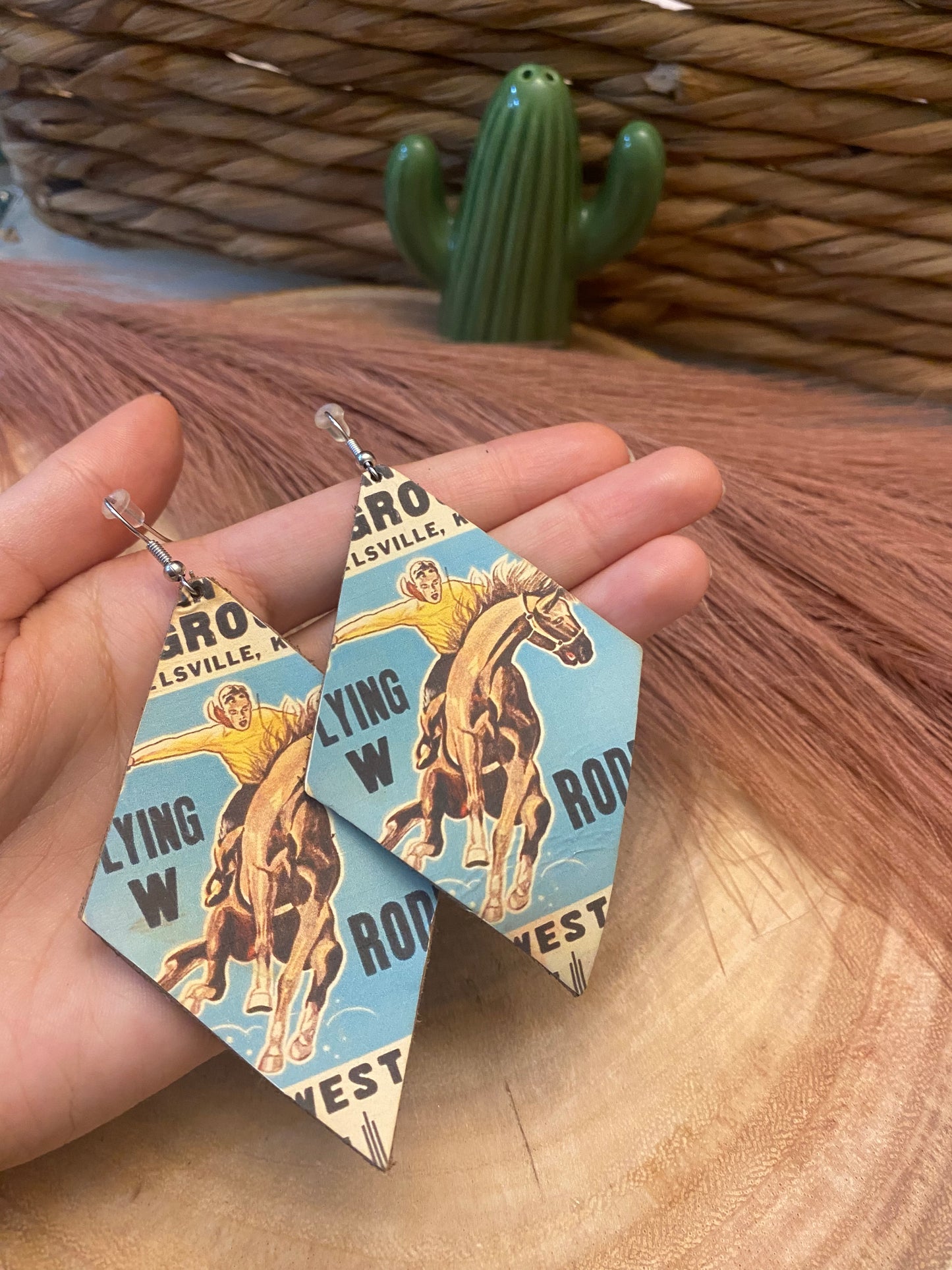 Rodeo leather earrings