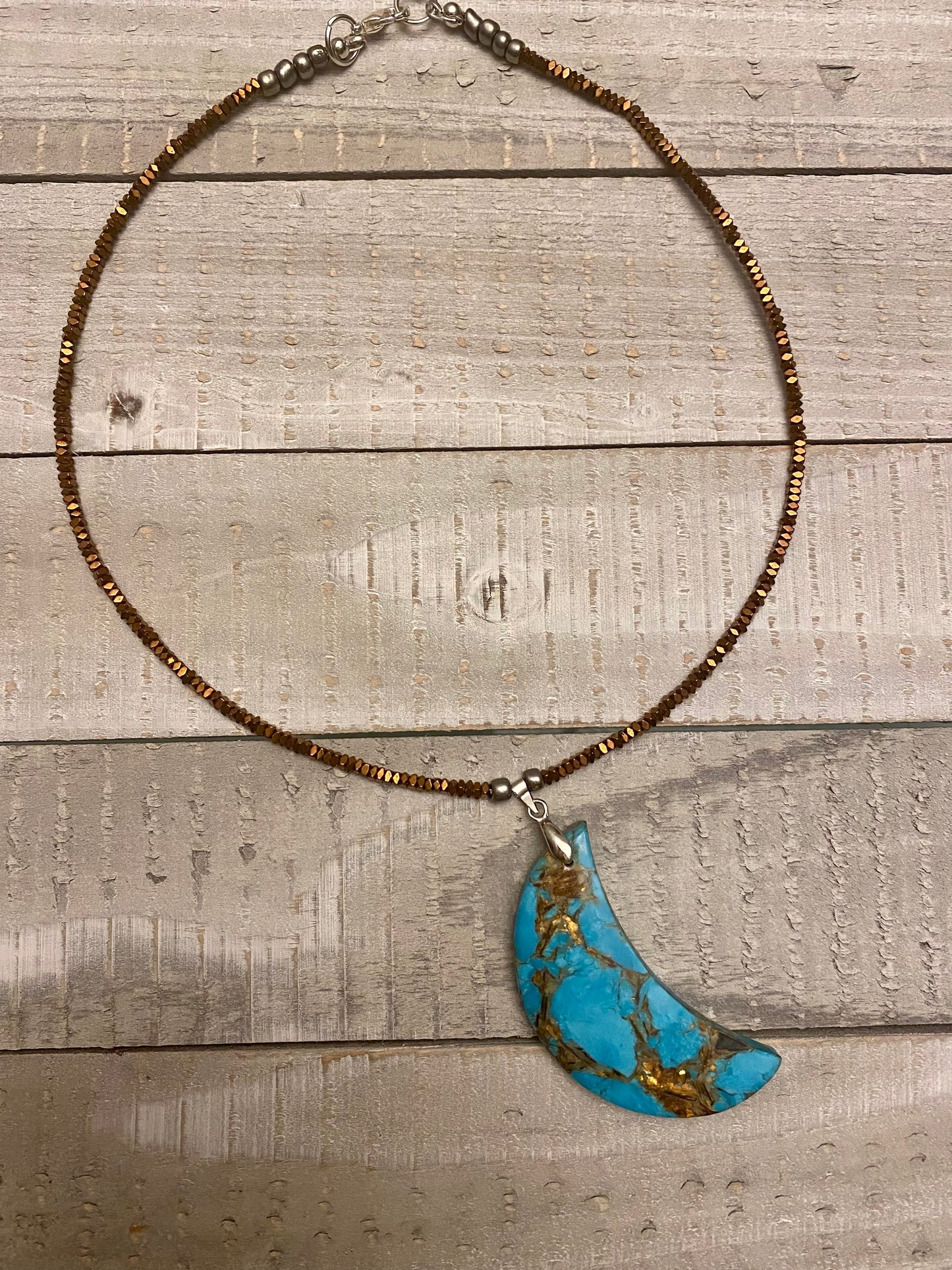 turquoise moon necklace