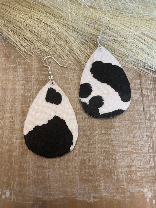 Cow print moooo earrings