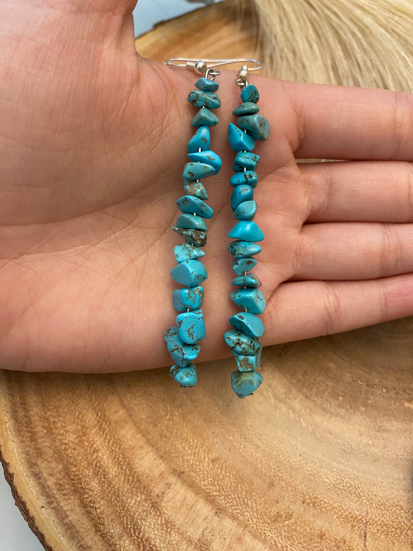 Long turquoise dangles