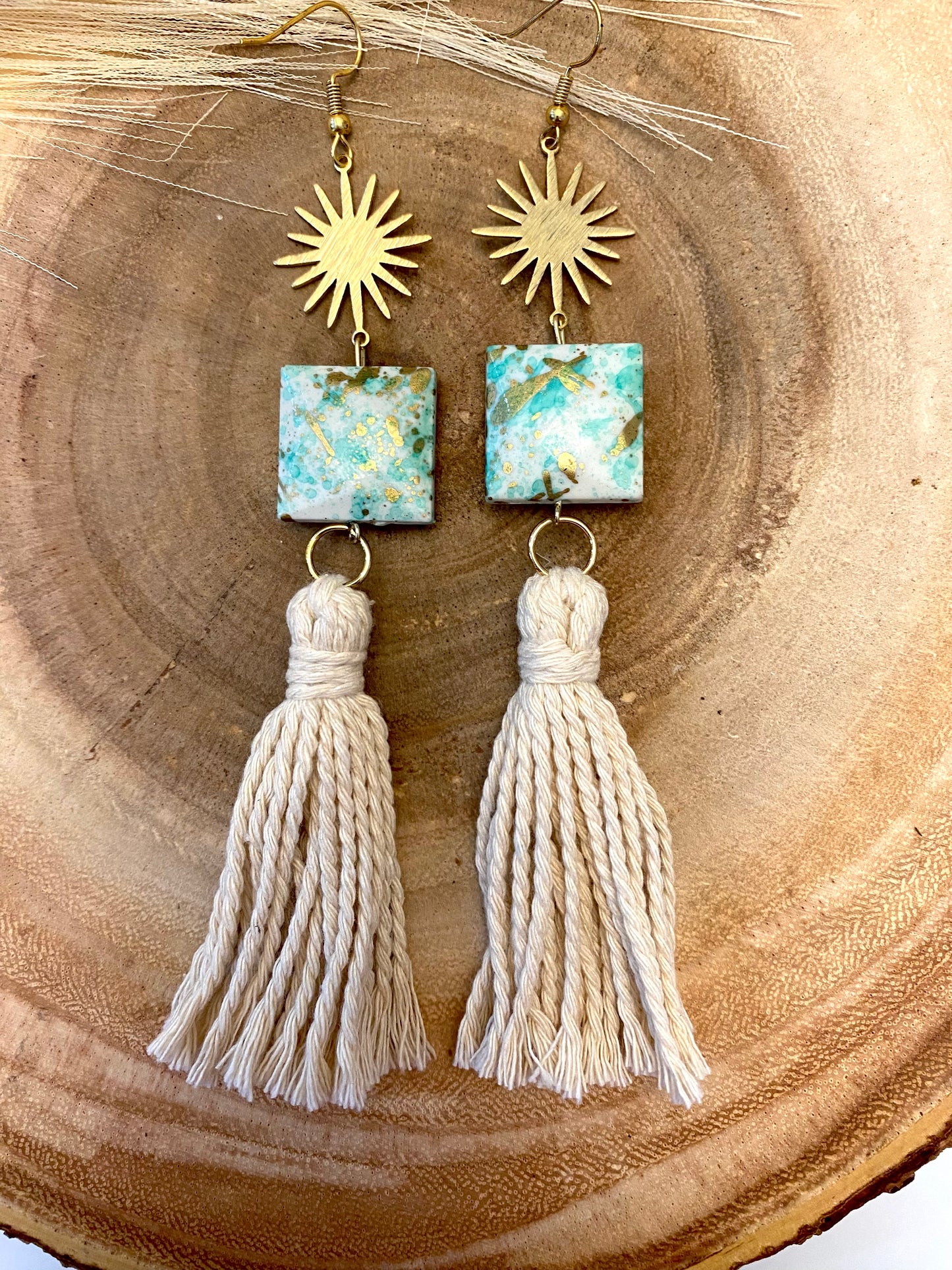 Ocean gold earrings