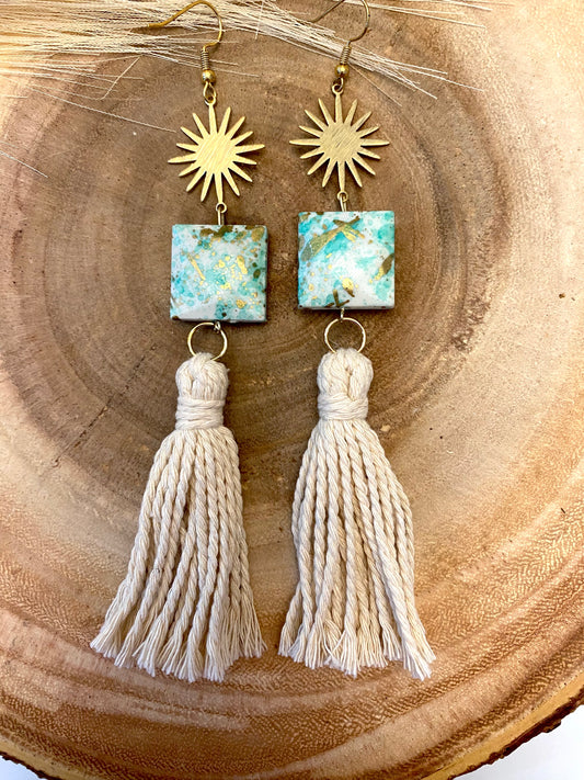 Ocean gold earrings