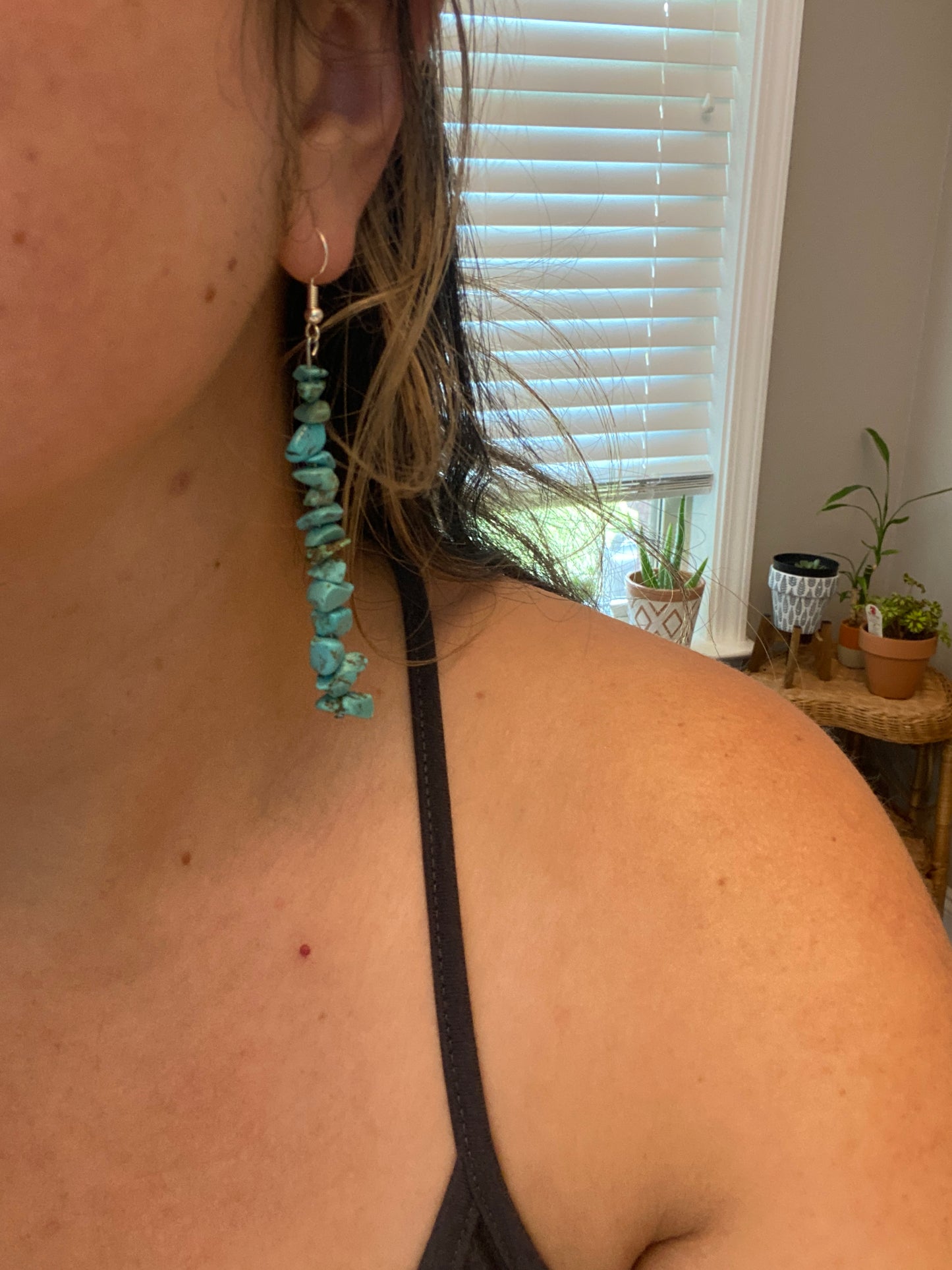 Long turquoise dangles