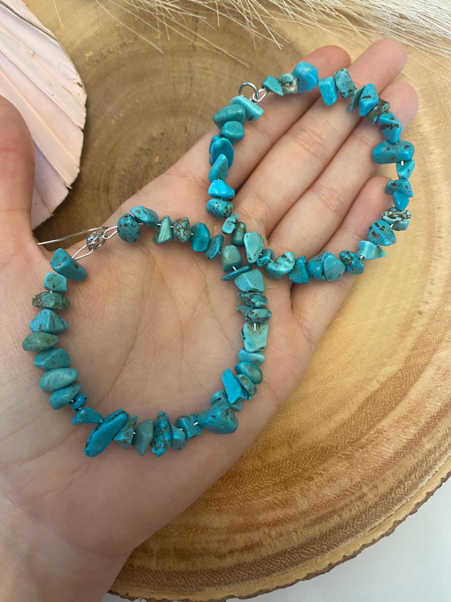 Turquoise hoops