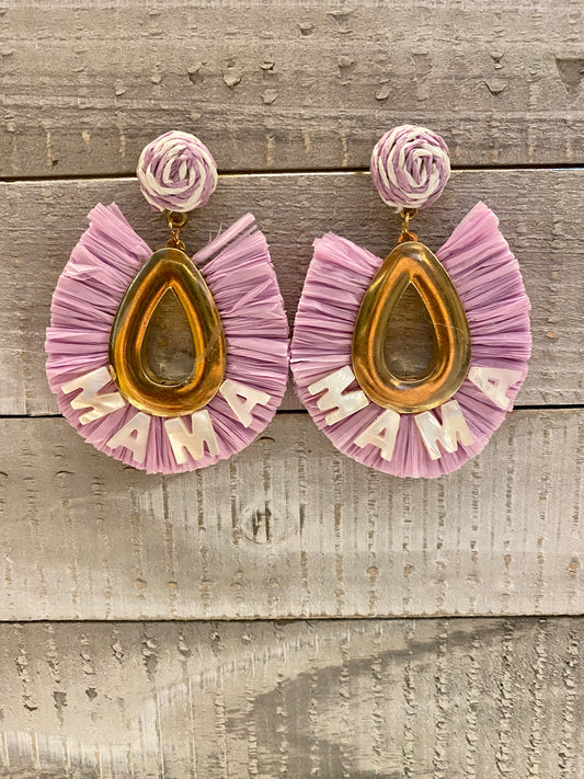 Purple mama earrings