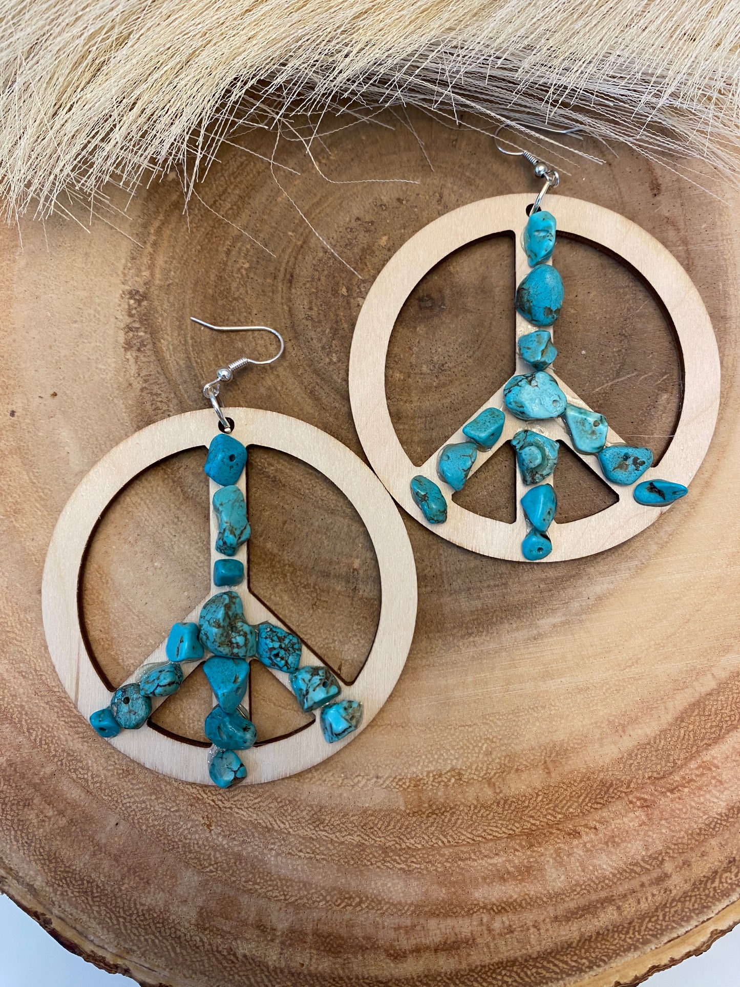 Peace sign earrings