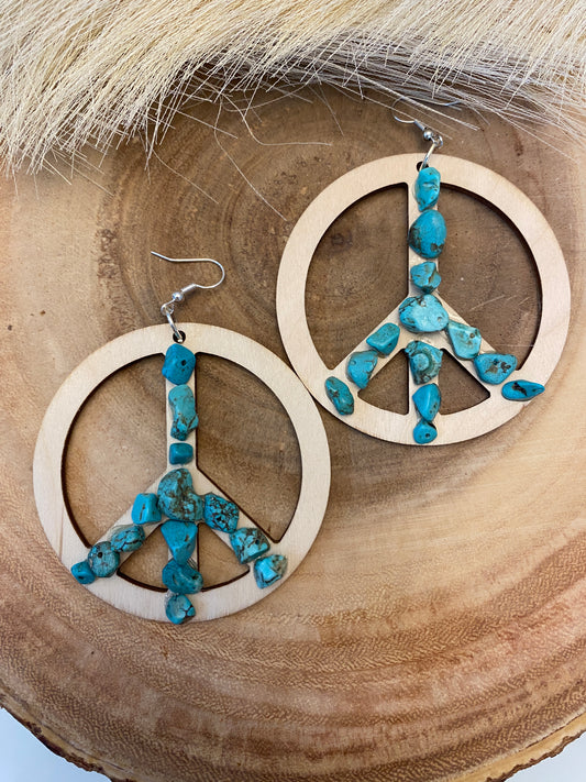 Peace sign earrings