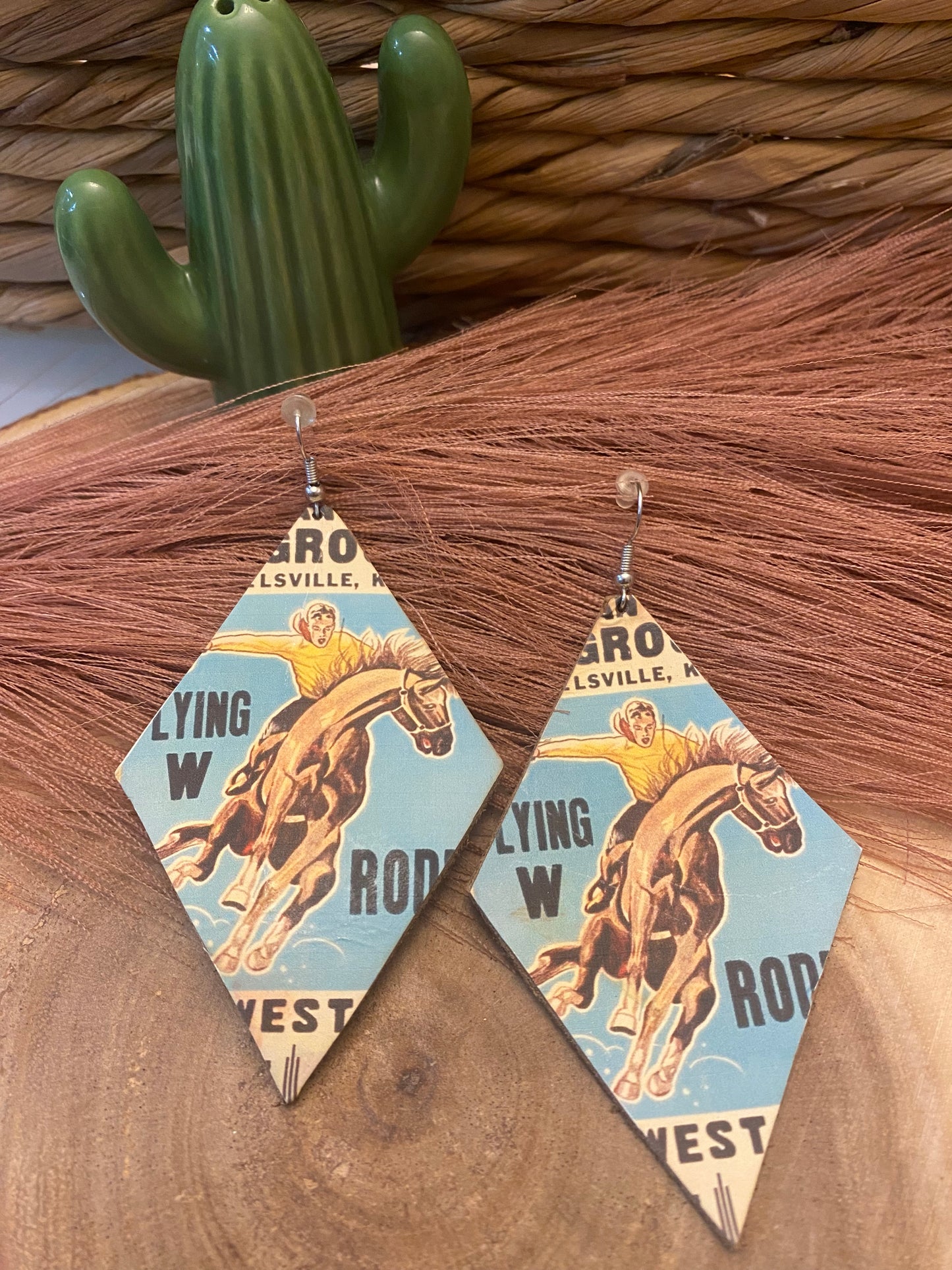 Rodeo leather earrings