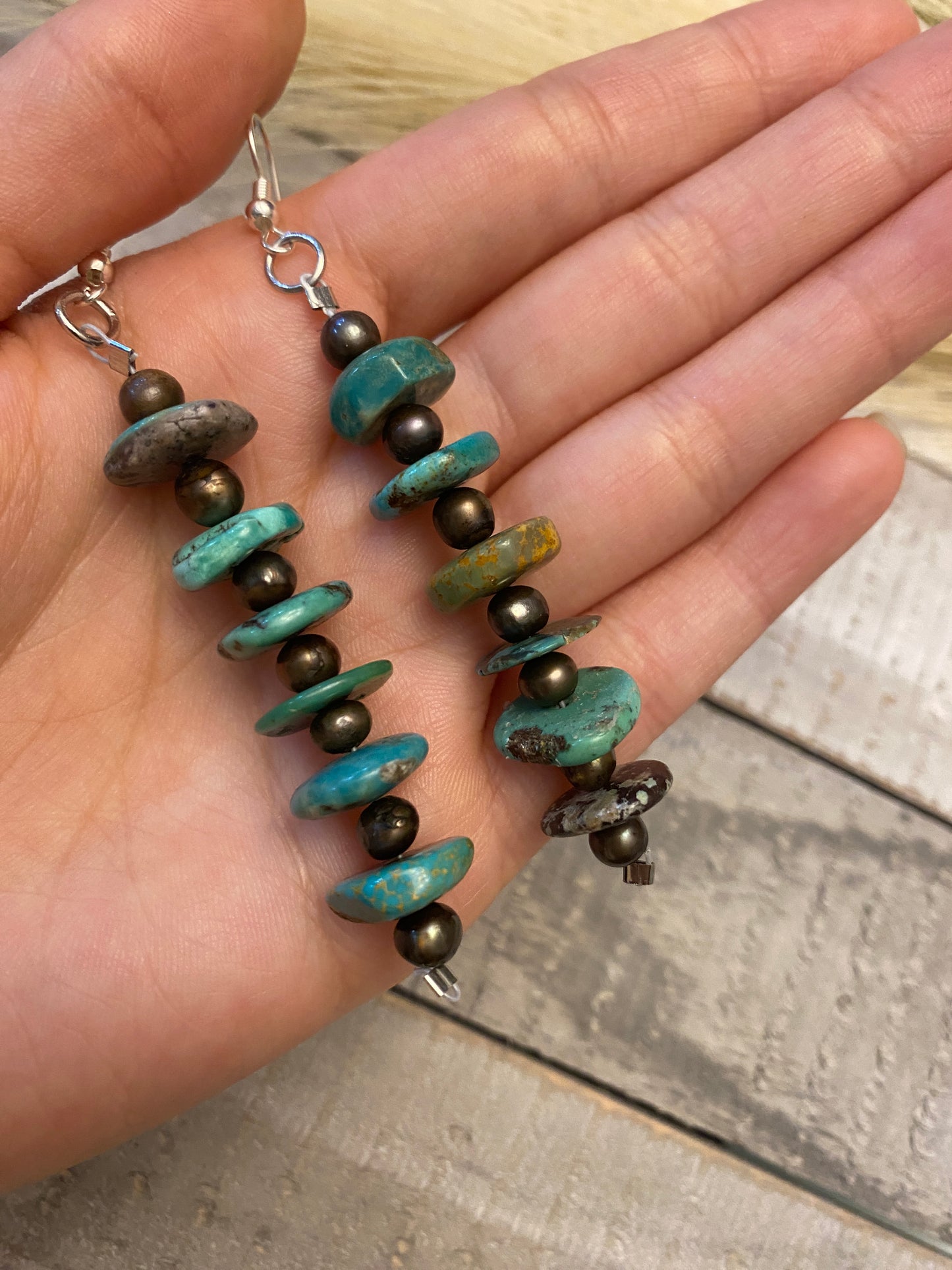 Authentic turquoise with genuine Navajo pearls