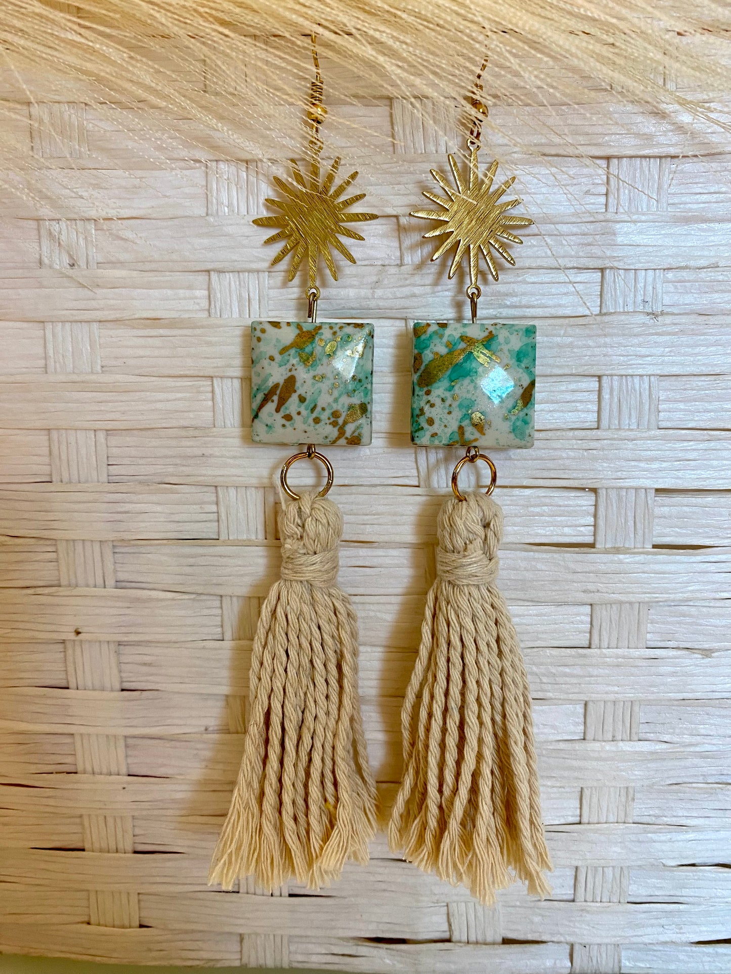 Ocean gold earrings