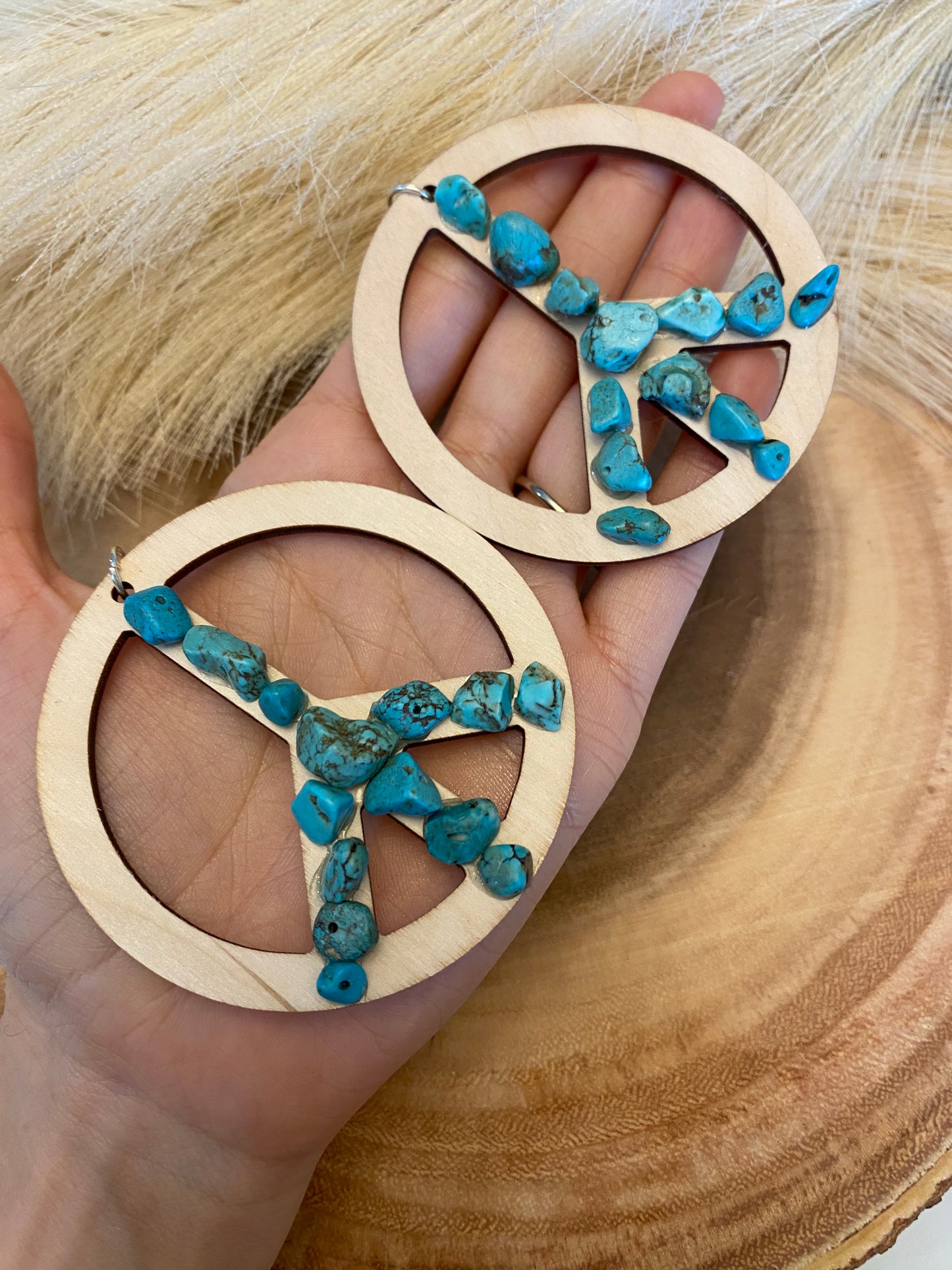 Peace sign earrings